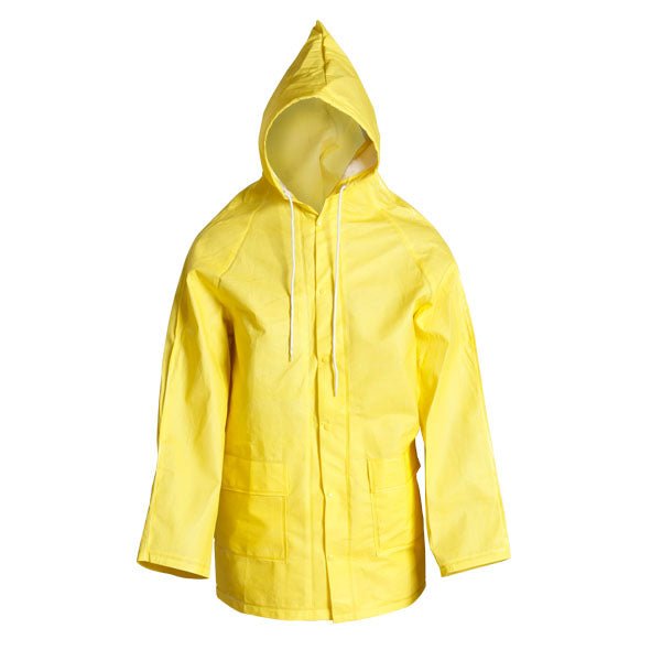 מעיל גשם עם כובע 100% עמיד למים מעיל סערה צהוב